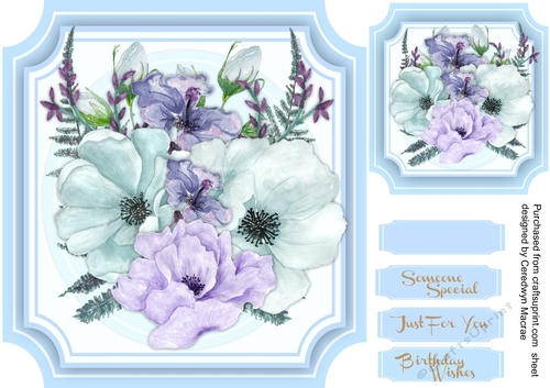 Beautiful Roses on a Cut Out Card 2