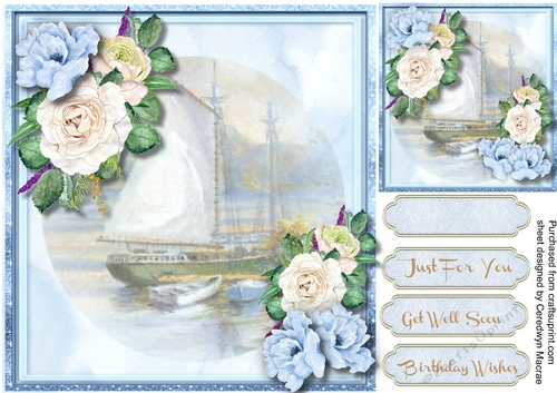 Beautiful Water Scene and Roses