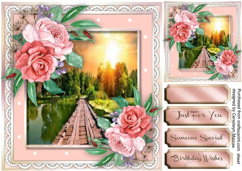 Beautiful Sunrise and Roses 