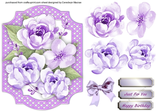 Beautiful Lilac Flowers in a Lattace Bracket 