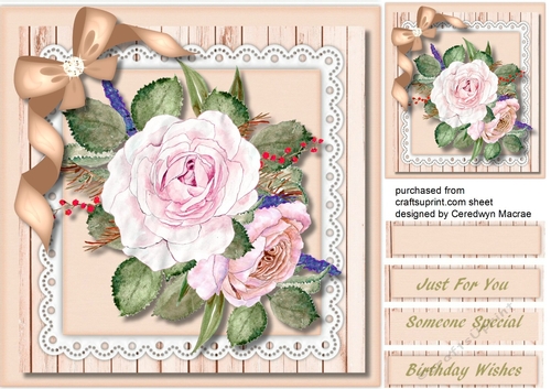 Stunning Roses in a Lace Frame 1