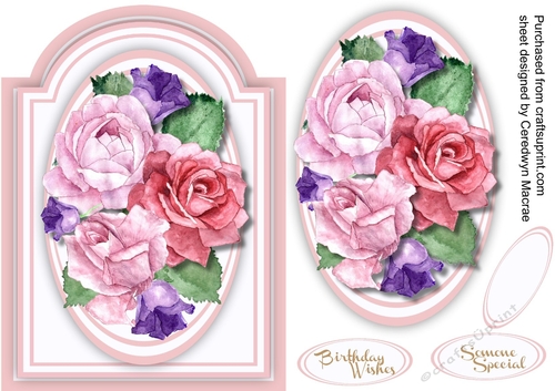 Beautiful Roses and Canterbury Bells 