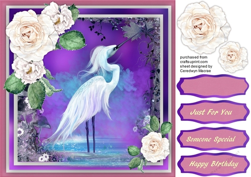 Stunning Roses and Fantasy Bird, 