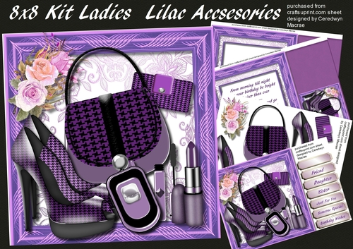 8x8 Kit  Lovely Ladies lilac Accsesories 