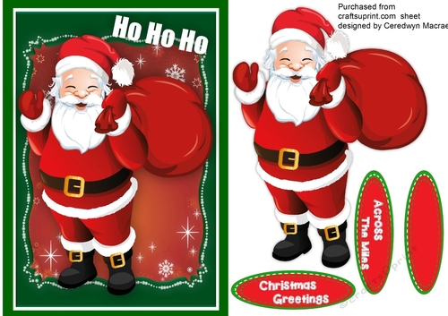 Jolly Santa with His Sack, 
