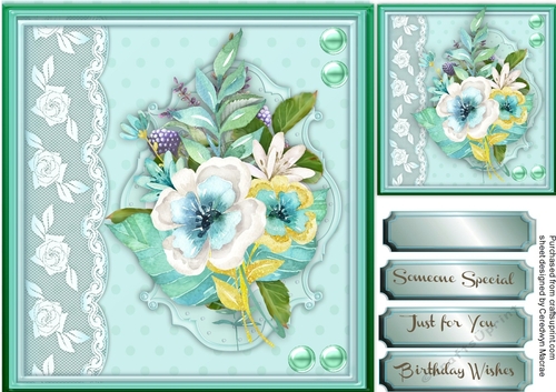 Beautiful Lace and Mint green spray, 