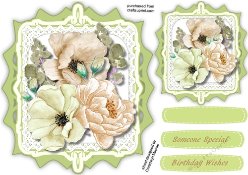 Beautiful Topper With Ssepia Roses 