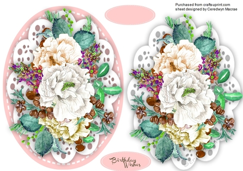 Beautiful Cream roses on a lace mat 2, 