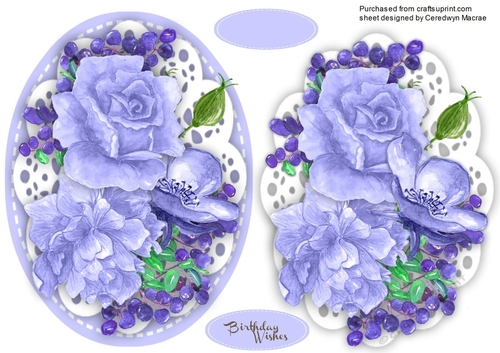 Beautiful Lilac roses on a lace mat 3, 
