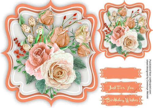 Beautiful roses on a Bracket Mat 