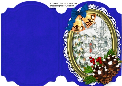 Print, Cut, and Fold, Cottage in the Snow, 2, 