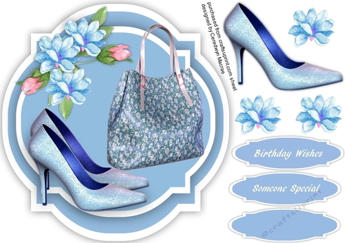 Lovely Shoes and Bag on a Shaped Mat 1