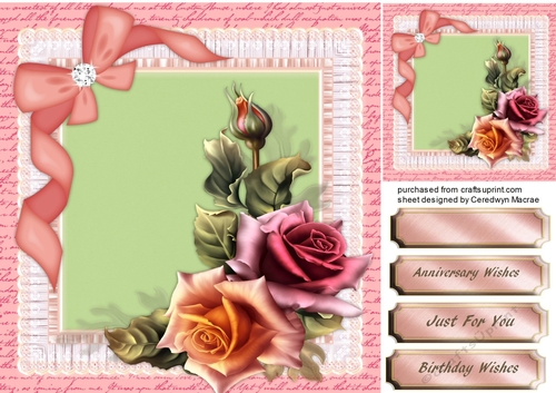 Lovely Roses on a Lace Mat