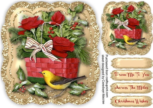 Christmas Flower Basket 