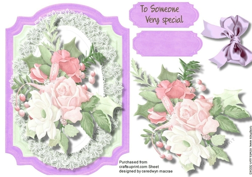 Beautiful Lilac Bracket and Roses 