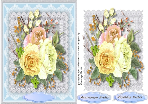Beutiful Roses on stunning Lace 2