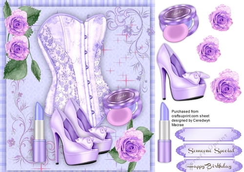 Lovely Lilac Bask, Shoes and Makeup
