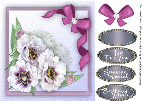 Beautiful Peonie Rose and Bow