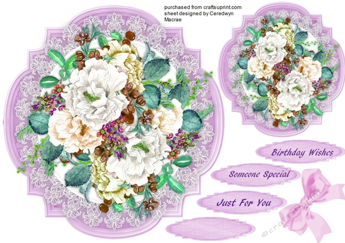 Beautiful roses on Filagree Lace 2, 