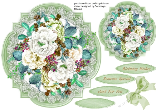 Beautiful oses on  Filagree Lace  3