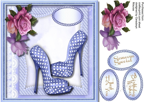 Beautiful Lilac Polka shoes and Roses 3