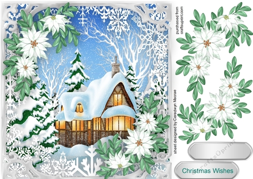 Christmas Cottage in the Snow 