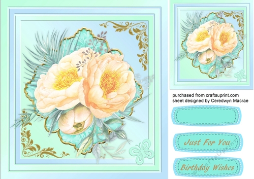 Beautiful Roses on Diamond Mat 