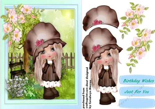 Cute Ellie in the Garden 