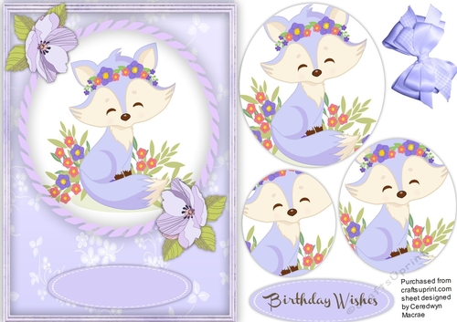 Cute girl Fox in Lilac , Pyramid 2