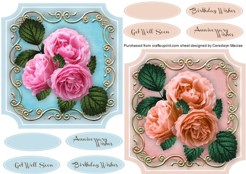 Beautiful Roses toppers 1, 