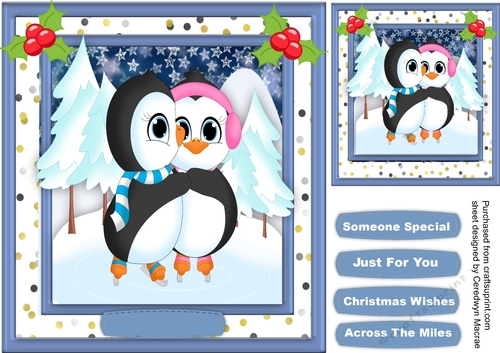 Cute Cuddling  Penguins