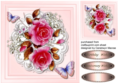 Beautiful Roses onRound Lace 