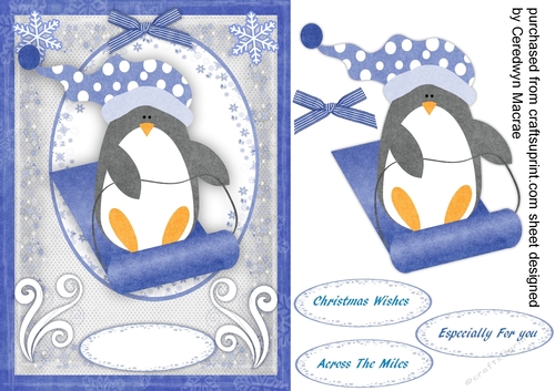 Penguins Christmas Slide
