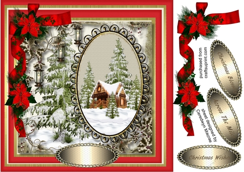 Christmas Cottage in the Snow 