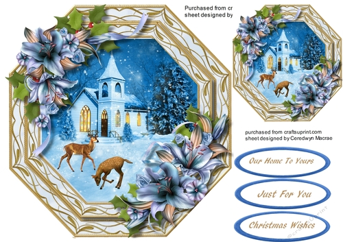Beautiful Octagonal And Blue Church 