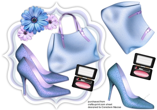 Beautiful Shaped card with Shoes 2