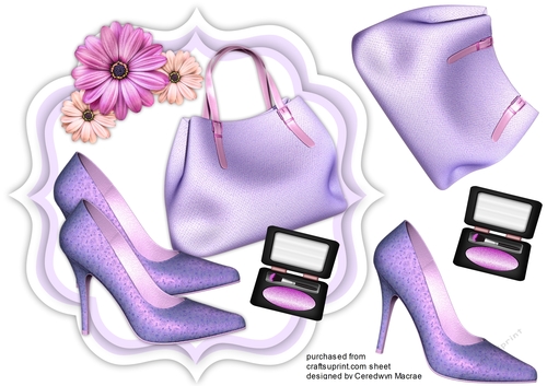 Beautiful Shaped card with Shoes 3,