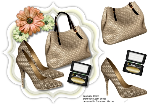 Beautiful Shaped card with Shoes 4,