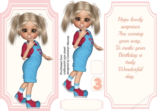 Lovely D.L with cute Anabeles Birthday with Verse 