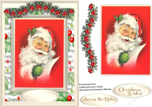 Jolly Santa and his Chritmas list