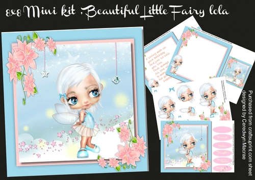 8x8 Mini kit, Beautiful Little Fairy Lola 