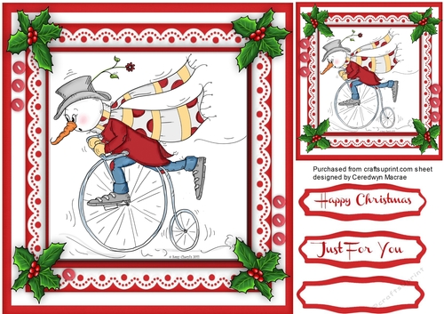 Bicycle Snowman 
