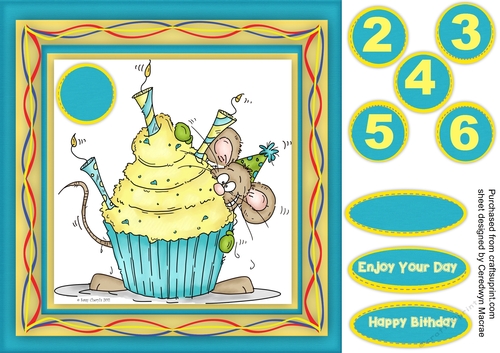 Sneeky Mouses Birthday Cupcake ,