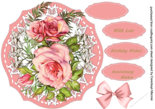 Beautiful Roses on Star Lace 