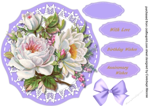 Beautiful White Roses on Star Lace 