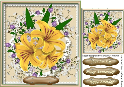 Yyellow Lillys and Babys Breath 
