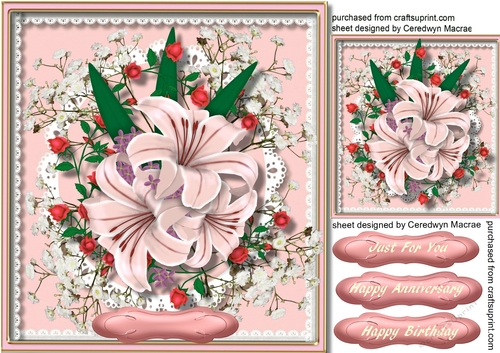 Pink Lillys and Babys Breath