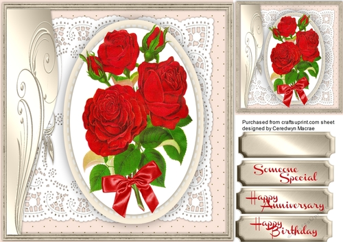Beautiful Red Roses on a sepia mat 