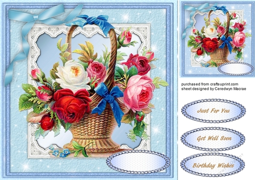 Beautiful Basket of Mixed Rose 2
