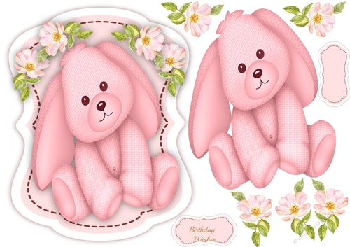 Cute Little Floppy Ears ( Pink ) 